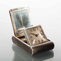 Lot 1561 - STERLING SILVER PURSE WATCH the case with...