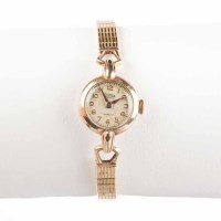Lot 1574 - LADY'S NINE CARAT GOLD ROAMER WRIST WATCH the...