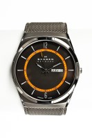 Lot 1593 - GENTLEMAN'S SKAGEN QUARTZ WRIST WATCH the grey...