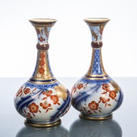 Lot 505 - PAIR OF VICTORIAN MACINTYRE BURSLEM FLORAL...