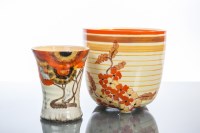 Lot 515 - TWO CLARICE CLIFF BIZARRE WARE CERAMICS...