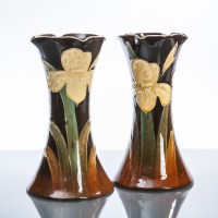 Lot 526 - PAIR LATE 19TH CENTURY ENGLISH EARTHENWARE...