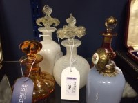 Lot 536 - COLLECTION OF VICTORIAN GLASS PERFUME BOTTLES...