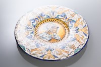 Lot 553 - 19TH CENTURY MAJOLICA CIRCULAR PLAQUE in the...