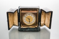 Lot 725 - CHARMING BRASS ZENITH TRAVEL ALARM CLOCK...