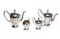 Lot 543 - CHINESE SILVER FOUR PIECE TEA SERVICE...