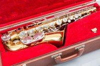 Lot 743 - GERMAN SONORA BRASS SAXOPHONE IN ORIGINAL...