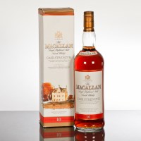 Lot 1070 - THE MACALLAN 10 YEAR OLD CASK STRENGTH Single...