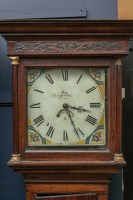 Lot 761 - GEORGE III OAK COUNTRY MADE LONGCASE CLOCK by...