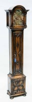 Lot 767 - CARVED OAK GRANDMOTHER CLOCK the unsigned...