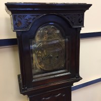 Lot 777 - GEORGE III CARVED MAHOGANY PROVINCIAL LONGCASE...