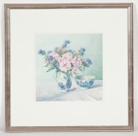 Lot 2207 - * SHEILA BUCK-PEILL, ROSES IN A WORCESTER JUG...