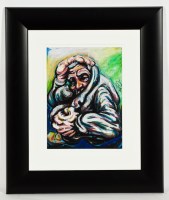 Lot 2282 - * KEVIN O'ROURKE, DESPAIR mixed media on paper,...