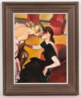 Lot 2301 - * DES GORMAN, THE DRESSMAKER oil on canvas,...