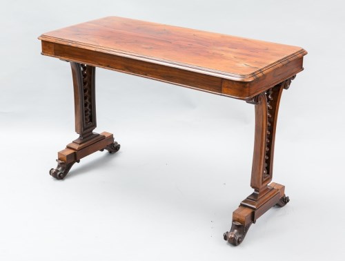 Lot 1006 - POST-REGENCY ROSEWOOD OBLONG LIBRARY TABLE...