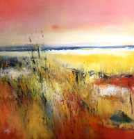 Lot 2359 - MAY BYRNE, SUMMER HEAT oil on board, signed...