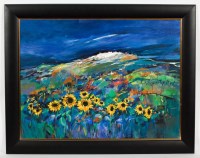 Lot 2392 - SHELAGH CAMPBELL, SUNFLOWERS NEAR LUCCA...