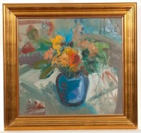 Lot 2405 - * IRENE LESLEY MAIN, MIXED BUNCH IN A BLUE...