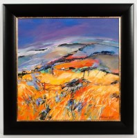 Lot 2418 - SHELAGH CAMPBELL, RED GATE ACHILTIBUIE acrylic...