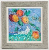 Lot 2434 - DONALD MANSON, CASCADE oil on panel, signed...