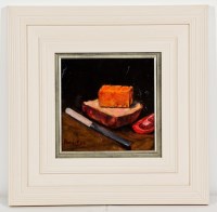 Lot 2446 - DAVID ROBERTSON, STILL LIFE WITH BREAD AND...