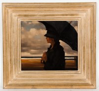 Lot 2455 - * JACK VETTRIANO OBE, WOMAN IN BLACK oil on...