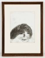 Lot 2478 - * RONALD RAE, MOURNER I charcoal on paper,...