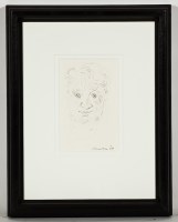 Lot 2497 - PETER HOWSON OBE, WIDE-EYED pencil on paper,...