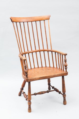 Lot 1030 - EARLY 20TH CENTURY WINDSOR CHAIR with panel...
