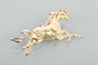 Lot 1714 - EIGHTEEN CARAT GOLD DIAMOND SET HORSE MOTIF...