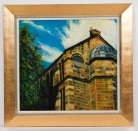 Lot 2206 - ALICK GRAY, GARNETHILL SYNAGOGUE oil on wood,...