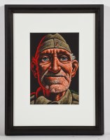 Lot 2233 - GRAHAM MCKEAN, THE GUARDSMAN pastel on paper,...