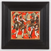 Lot 2234 - * JAMIE O'DEA, LES FEMMES EN ROUGE ET OR mixed...