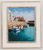 Lot 2286 - FRANK COLCLOUGH, CRAIL HARBOUR oil on canvas,...