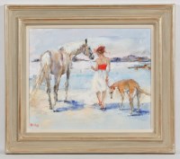 Lot 2305 - * MURIEL BARCLAY, DANCER AND PRANCER oil on...