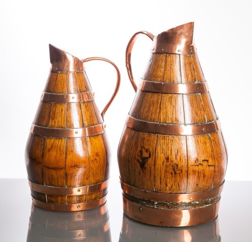 Lot 1085 - 19TH CENTURY COOPERS OAK BUCKET WITH THREE...