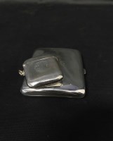 Lot 48 - SILVER CIGARETTE CASE with engraving to the...