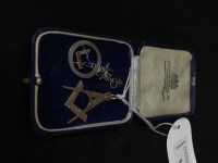 Lot 56 - GOLD MASONIC AND A SILVER AND ENAMEL FOB