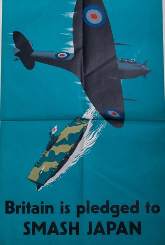 Lot 1102 - BRITAIN IS PLEDGED TO SMASH JAPAN WWII Poster...