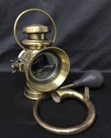 Lot 81 - TWO BRASS HORNS along with other assorted...