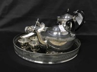 Lot 99 - LOT OF SILVER PLATED ITEMS including a four...
