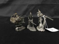 Lot 126 - LOT OF PEWTER NATIVE AMERICAN FIGURES WITH...