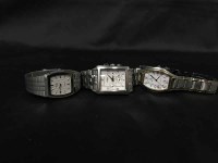 Lot 132 - GROUP OF WATCHES AND A SILVER BRACELET