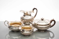 Lot 262 - ATTRACTIVE VICTORIAN SILVER FOUR PIECE TEA...