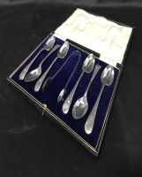 Lot 180 - LOT OF PLATED CUTLERY both cased and loose