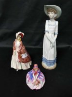 Lot 183 - TWO ROYAL DOULTON FIGURES AND A NAO FIGURE