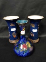 Lot 184 - PAIR OF WILTON WARE VASES IN THE STYLE OF...