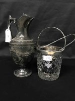 Lot 205 - GEORGE V SILVER PLATED EWER along with a...