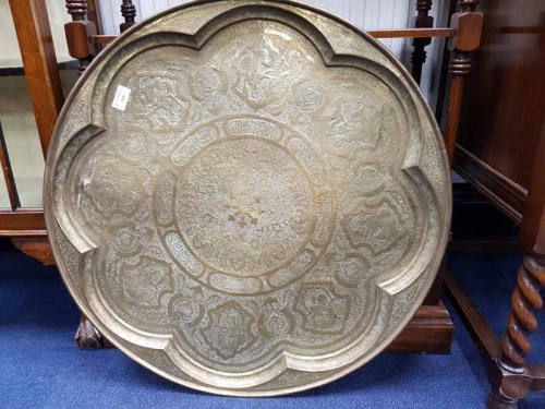 Lot 219 - INDIAN BRASS TRAY