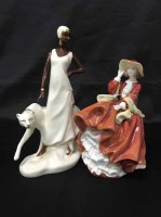 Lot 257 - FOUR ROYAL DOULTON FIGURES Top O The Hill,...